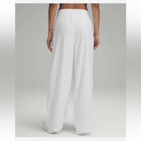 Lululemon White Lightweight Tennis Mid Rise Track Pants Full Length Size 12 - Picture 4 of 12